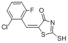 (5E)-5-(2-Chloro-6-fluorobenzylidene)-2-mercapto-1,3-thiazol-4(5H)-one Structure,217316-44-4Structure