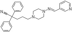 (E)-2,2-diphenyl-5-(4-(pyridin-3-ylmethyleneamino)piperazin-1-yl)pentanenitrile Structure,218136-59-5Structure