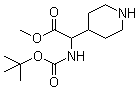 Methyl 2-(tert-butoxycarbonylamino)-2-(piperidin-4-yl)acetate Structure,219832-76-5Structure