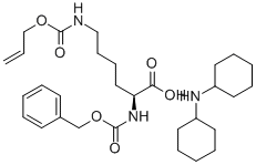 (S)-6-(((allyloxy)carbonyl)amino)-2-(((benzyloxy)carbonyl)amino)hexanoic acid dicyclohexylamine salt Structure,220369-84-6Structure