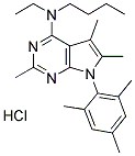 N-丁基-N-乙基-2,5,6-三甲基-7-(2,4,6-三甲基苯基)-7H-吡咯并[2,3-d]嘧啶基-4-胺鹽酸鹽結(jié)構(gòu)式_220953-69-5結(jié)構(gòu)式