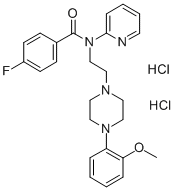 Benzamide, 4-fluoro-N-[2-[4-(2-methoxyphenyl)-1-piperazinyl]ethyl]-N-2-pyridinyl-, dihydrochloride Structure,223699-41-0Structure