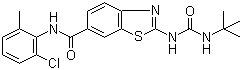 N-(2-chloro-6-methylphenyl)-2-[[(tert-butylamino)carbonyl]amino]-6-benzothiazolecarboxamide Structure,225521-80-2Structure