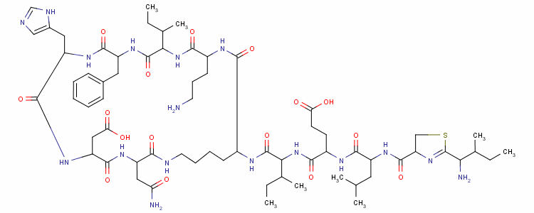 桿菌肽A結(jié)構(gòu)式_22601-59-8結(jié)構(gòu)式