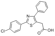 2-[2-(4-Chlorophenyl)-4-phenyl-1,3-thiazol-5-yl]acetic acid Structure,23821-72-9Structure