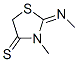 4-Thiazolidinethione, 3-methyl-2-(methylimino)- Structure,23889-27-2Structure