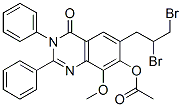 4(3H)-quinazolinone, 6-(2,3-dibromopropyl)-7-hydroxy-8-methoxy-2,3-diphenyl-, acetate (ester) (8ci) Structure,23938-70-7Structure