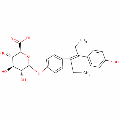 (2S,3S,4S,5R)-3,4,5-三羥基-6-[4-[(E)-4-(4-羥基苯基)己-3-烯-3-基]苯氧基]四氫吡喃-2-羧酸結(jié)構(gòu)式_2408-40-4結(jié)構(gòu)式