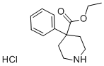 4-Phenyl-4-carbethoxy piperidine HCl Structure,24465-45-0Structure