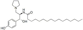 Hexadecanamide, N-[(1R,2R)-2-hydroxy-2-(4-hydroxyphenyl)-1-(1-pyrrolidinylmethyl)ethyl]- Structure,245329-77-5Structure