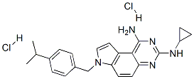 N3-環(huán)丙基-7-[[4-(1-甲基乙基)苯基]甲基]-7H-吡咯并[3,2-f]喹唑啉-1,3-二胺結(jié)構(gòu)式_245520-69-8結(jié)構(gòu)式