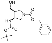 (3S,4s)-1-n-cbz-3-(n-boc-amino)-4-hydroxymethylpyrrolidine Structure,246510-69-0Structure