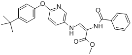 Methyl 2-(benzoylamino)-3-((6-[4-(tert-butyl)phenoxy]-3-pyridyl)amino)acrylate Structure,247060-84-0Structure