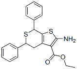 2-Amino-5,7-diphenyl-4,7-dihydro-5H-thieno[2,3-c]thiopyran-3-carboxylic acid ehyl ester Structure,24895-74-7Structure