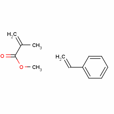 2-Propenoic acid, 2-methyl-, methyl ester, polymer with ethenylbenzene Structure,25034-86-0Structure