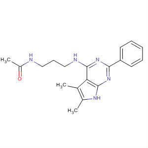 N-[3-[(5,6-dimethyl-2-phenyl-7h-pyrrolo[2,3-d]pyrimidin-4-yl)amino]propyl]acetamide Structure,251946-23-3Structure