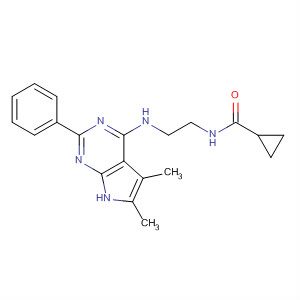 N-[2-[(5,6-dimethyl-2-phenyl-7h-pyrrolo[2,3-d]pyrimidin-4-yl)amino]ethyl]cyclopropanecarboxamide Structure,251946-27-7Structure