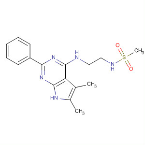 N-[2-[(5,6-dimethyl-2-phenyl-7h-pyrrolo[2,3-d]pyrimidin-4-yl)amino]ethyl]methanesulfonamide Structure,251946-30-2Structure