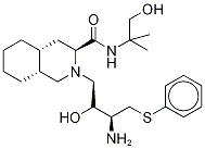 (3S,4aS,8aS)-2-[(2R,3R)-3-[(3-氨基-2-羥基-4-苯硫基丁基]-十氫-N-(2-羥基-1,1-二甲基乙基)-3-異喹啉甲酰胺結(jié)構(gòu)式_252186-41-7結(jié)構(gòu)式