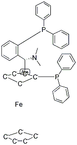 (1S)-二苯基膦-2-[(R)-α-(N,N-二甲胺)-鄰二苯膦苯甲基]二茂鐵結(jié)構(gòu)式_255884-98-1結(jié)構(gòu)式