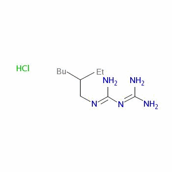 1-(2-Ethylhexyl)biguanide monohydrochloride Structure,25665-08-1Structure