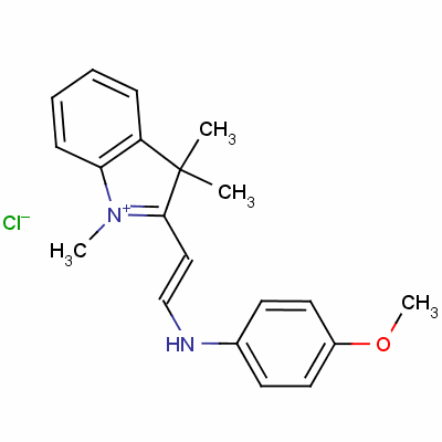 4-Methoxy-n-[(e)-2-(1,3,3-trimethylindol-1-ium-2-yl)ethenyl]aniline chloride Structure,25717-55-9Structure