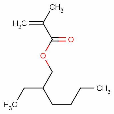 2-Propenoic acid, 2-methyl-, 2-ethylhexyl ester, homopolymer Structure,25719-51-1Structure