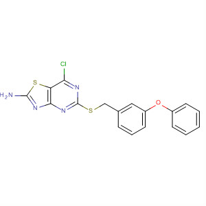 7-Chloro-5-[[(3-phenoxyphenyl)methyl]thio]thiazolo[4,5-d]pyrimidin-2-amine Structure,259103-42-9Structure