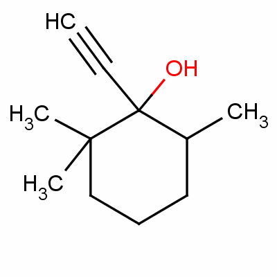 1-乙炔-2,2,6-三甲基環(huán)己醇結(jié)構(gòu)式_26005-41-4結(jié)構(gòu)式