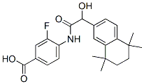 3-氟-4-{[(2R)-2-羥基-2-(5,5,8,8-四甲基-5,6,7,8-四氫-2-萘基)乙?；鵠氨基}苯甲酸結(jié)構(gòu)式_262433-54-5結(jié)構(gòu)式