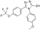 4-(4-Methoxyphenyl)-5-[4-(trifluoromethoxy)phenyl]-4h-1,2,4-triazole-3-thiol Structure,263707-22-8Structure