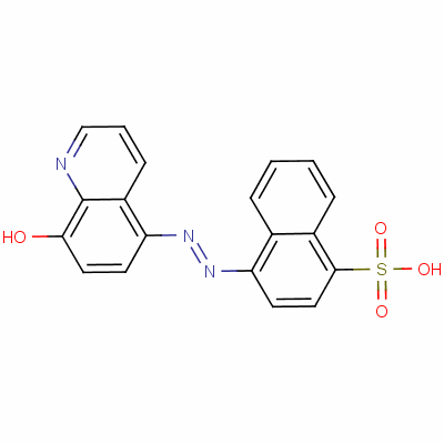 4-(8-Hydroxy-5-quinolylazo)-1-naphthalenesulfonic acid Structure,26644-96-2Structure