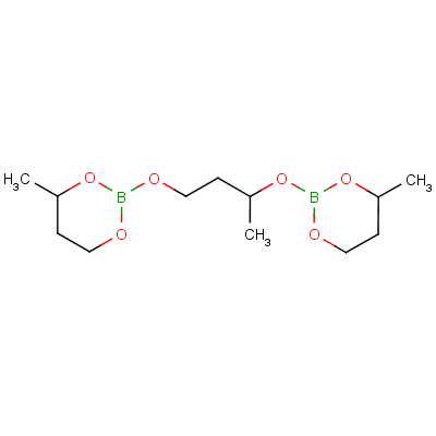 4-甲基-2-[4-[(4-甲基-1,3,2-二氧硼雜環(huán)己烷-2-基)氧基]丁烷-2-基氧基]-1,3,2-二氧硼雜環(huán)己烷結(jié)構(gòu)式_2665-13-6結(jié)構(gòu)式