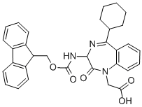 (9ci)-5-環(huán)己基-3-[[(9h-芴-9-基甲氧基)羰基]氨基]-2,3-二氫-2-氧代-1H-1,4-苯并二氮雜卓-1-乙酸結(jié)構(gòu)式_269078-83-3結(jié)構(gòu)式