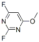 Pyrimidine, 2,4-difluoro-6-methoxy- (8ci,9ci) Structure,27078-76-8Structure