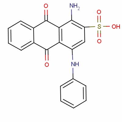 2-Anthracenesulfonic acid, 1-amino-9,10-dihydro-9,10-dioxo-4-(phenylamino)- Structure,2786-71-2Structure