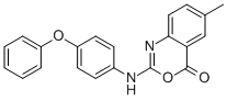 6-Methyl-2-[(4-phenoxyphenyl)amino]-4h-3,1-benzoxazin-4-one Structure,282529-91-3Structure