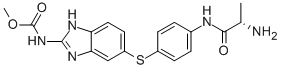 (S)-methyl (5-((4-(2-aminopropanamido)phenyl)thio)-1h-benzo[d]imidazol-2-yl)carbamate hydrochloride Structure,284019-34-7Structure