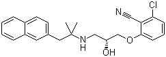 2-Chloro-6-[(2r)-3-[[1,1-dimethyl-2-(2-naphthalenyl)ethyl]amino]-2-hydroxypropoxy]benzonitrile Structure,284035-33-2Structure