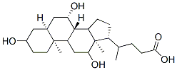 4-[(5S,7S,8S,10S,13R,17R)-3,7,12-三羥基-10,13-二甲基-2,3,4,5,6,7,8,9,11,12,14,15,16,17-十四氫-1H-環(huán)戊二烯并[a]菲-17-基]戊酸結(jié)構(gòu)式_2955-27-3結(jié)構(gòu)式