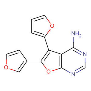 5-(2-呋喃)-6-(3-呋喃)-呋喃并[2,3-d]嘧啶-4-胺結(jié)構(gòu)式_296793-25-4結(jié)構(gòu)式