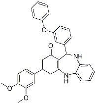 3-(3,4-Dimethoxyphenyl)-2,3,4,5,10,11-hexahydro-11-(3-phenoxyphenyl)-1h-dibenzo[b,e][1,4]diazepin-1-one Structure,297157-92-7Structure