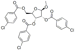 Methyl 2,3,5-tri-O-(4-chlorobenzoyl)-beta-D-ribofuranoside Structure,29755-00-8Structure