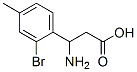 3-Amino-3-(2-bromo-4-methyl-phenyl)-propionic acid Structure,299167-36-5Structure