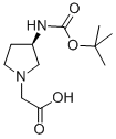 ((R)-3-tert-butoxycarbonylamino-pyrrolidin-1-yl)-acetic acid Structure,299203-96-6Structure