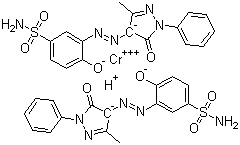 Hydrogen bis[3-[(4,5-dihydro-3-methyl-5-oxo-1-phenyl-1h-pyrazol-4-yl)azo]-4-hydroxybenzene-1-sulphonamidato(2-)]chromate(1-) Structure,30112-70-0Structure