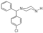 1-(4-氯二苯甲基)哌嗪結(jié)構(gòu)式_303-26-4結(jié)構(gòu)式