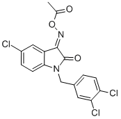 5-Chloro-1-[(3,4-dichlorophenyl)methyl]-1h-indole-2,3-dione 3-(o-acetyloxime) Structure,303998-55-2Structure