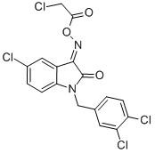 5-Chloro-1-[(3,4-dichlorophenyl)methyl]-1h-indole-2,3-dione 3-[o-(2-chloroacetyl)oxime] Structure,303998-56-3Structure