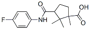 3-(4-Fluoro-phenylcarbamoyl)-1,2,2-trimethyl-cyclopentanecarboxylic acid Structure,304666-33-9Structure